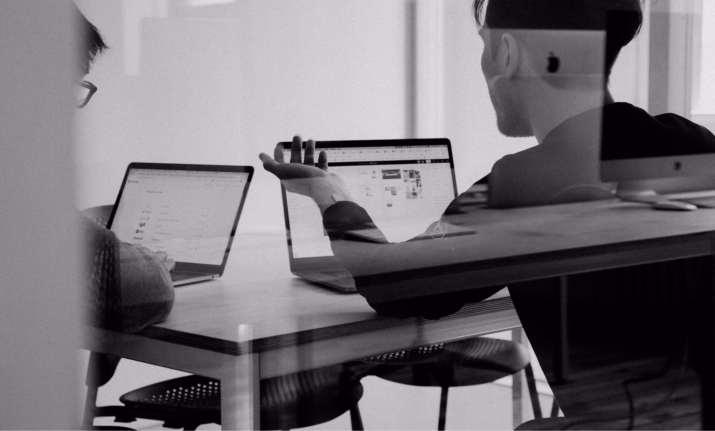 Team discussing digital project